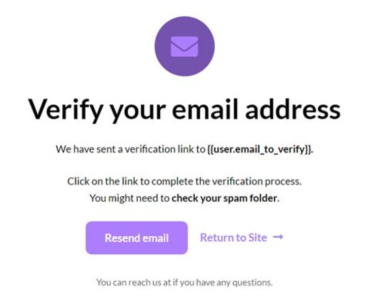How do you respond to a verification email?