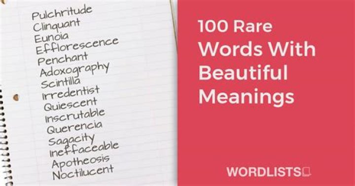 What are rare aesthetic words?