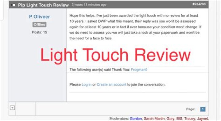 What is a light touch PIP?