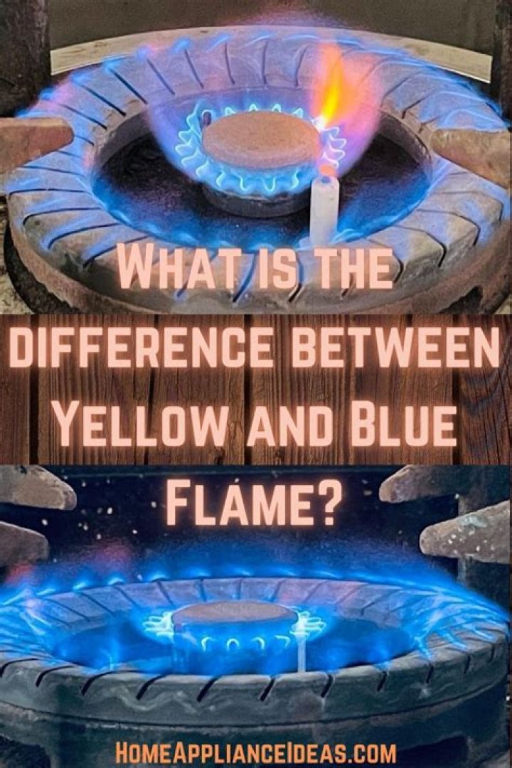 What is the difference between a yellow gas flame and an orange gas flame?