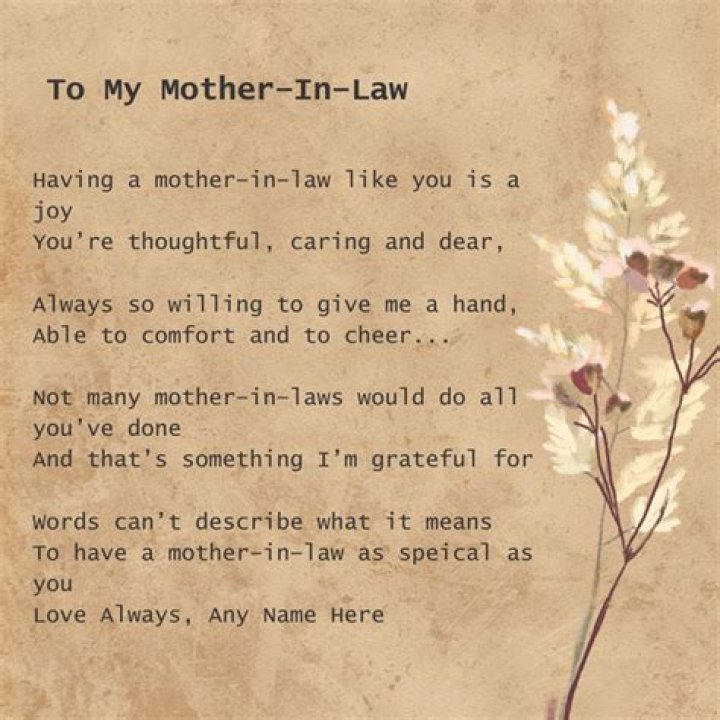 What mother-in-law should not do?