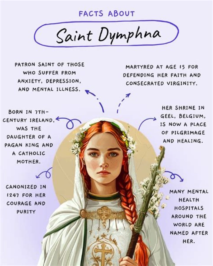 Why does Saint Dymphna have a sword?